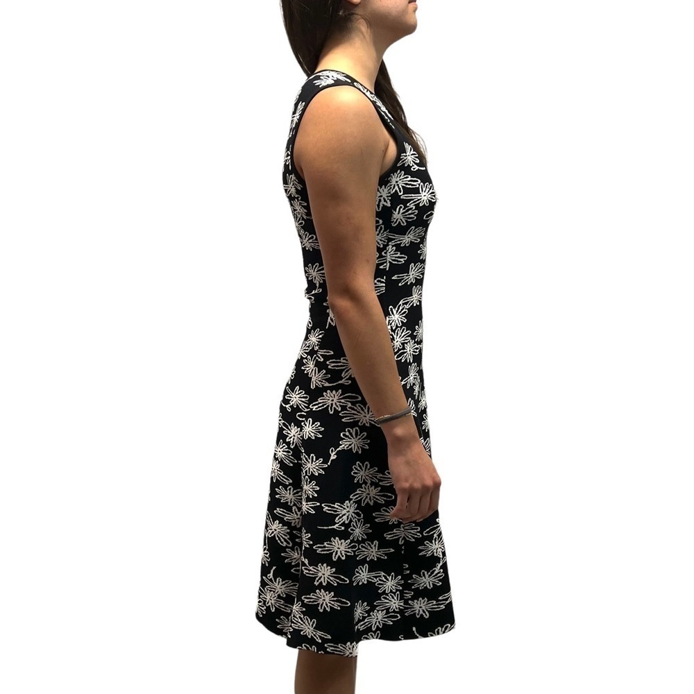 Opening Ceremony Black & White Floral Scuba Knit Fit & Flare Dress Women’s Med - Picture 6 of 12